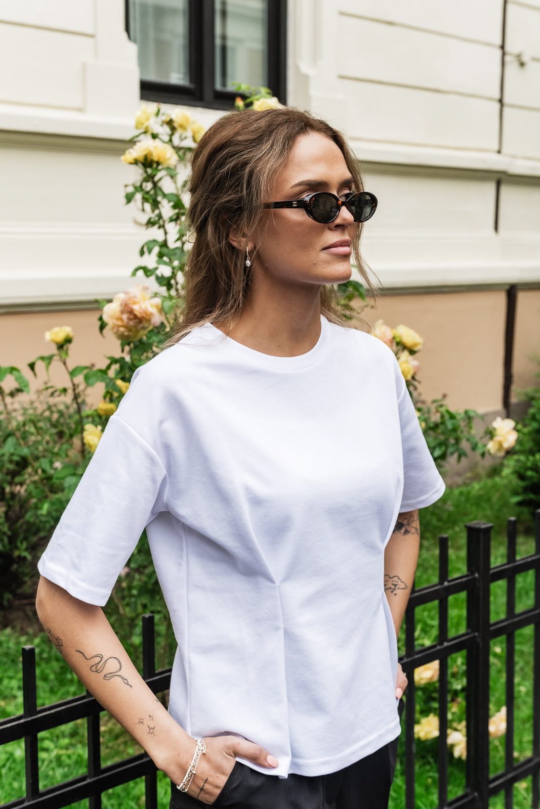 PCSKYLAR T-Shirt - Bright White